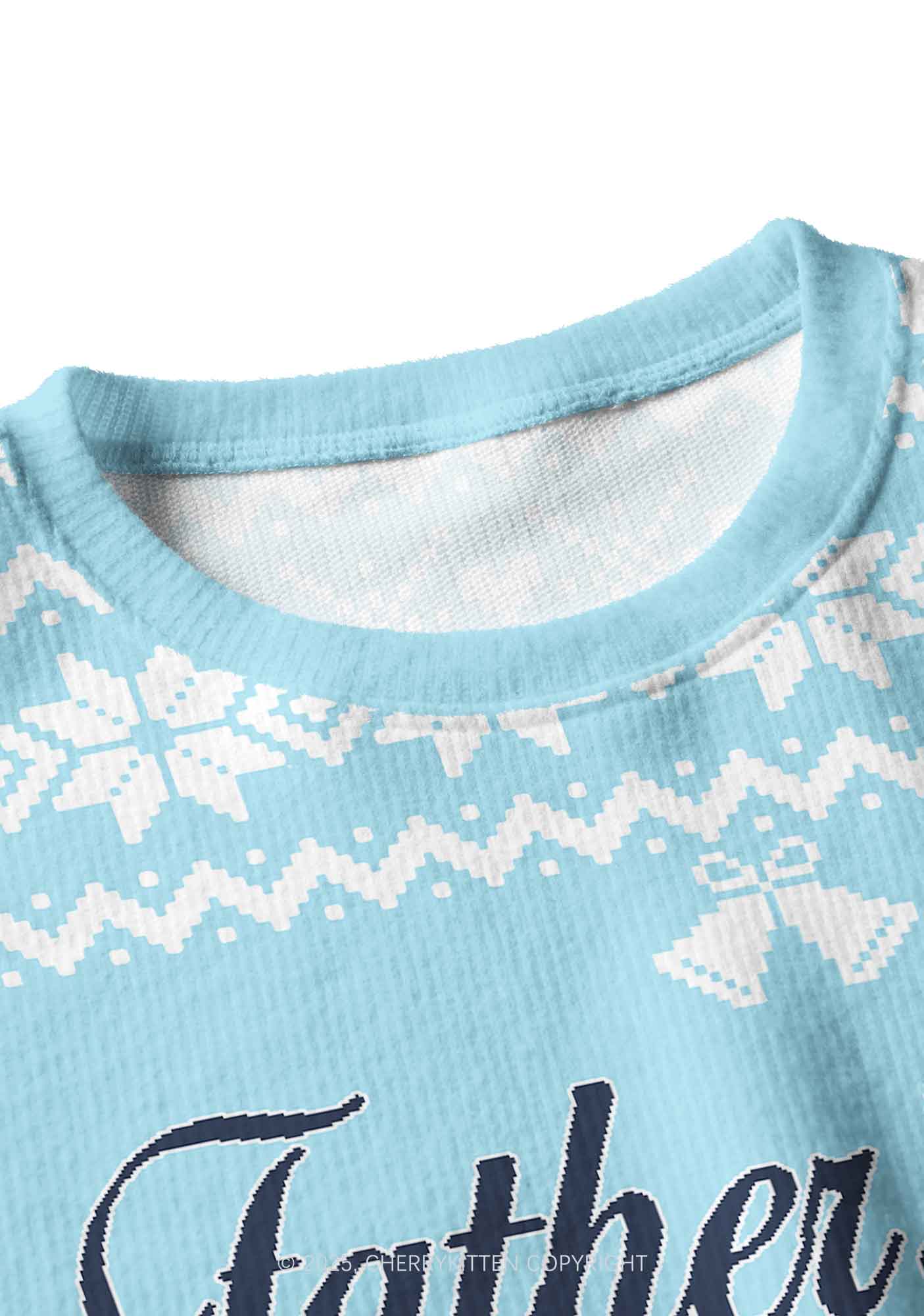 Father Figure Y2K Christmas Crop Knit Sweatshirt Cherrykitten