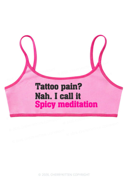 Tattoo Pain Spicy Meditation Y2K Super Crop Cami Cherrykitten
