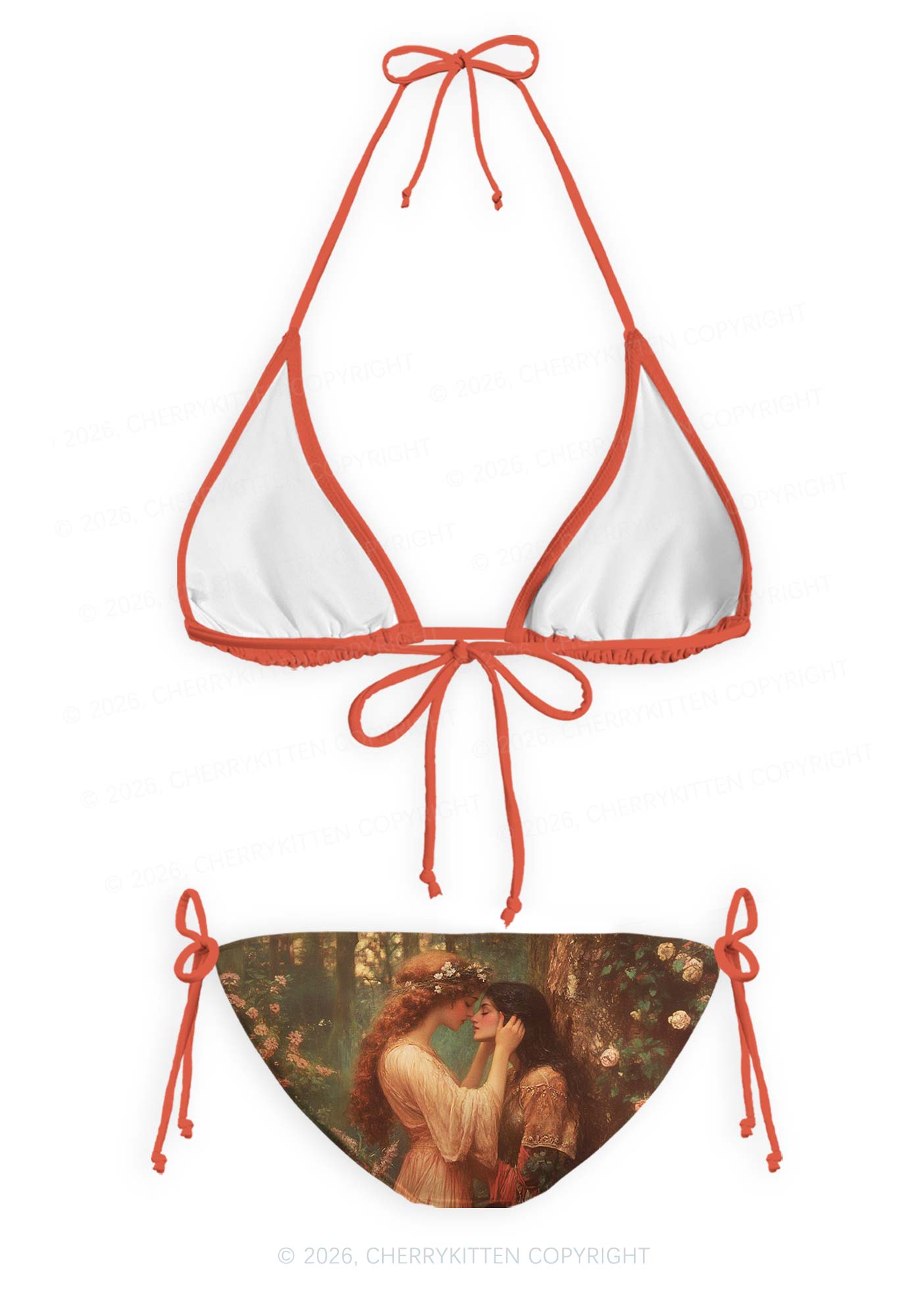 The Lesbians Pride Y2K Print Bikini Set Cherrykitten