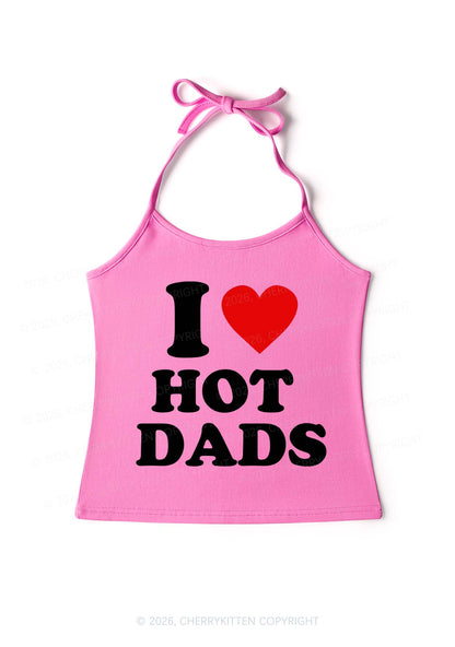 I Love Hot Dads Y2K Halter Neck Cami Cherrykitten