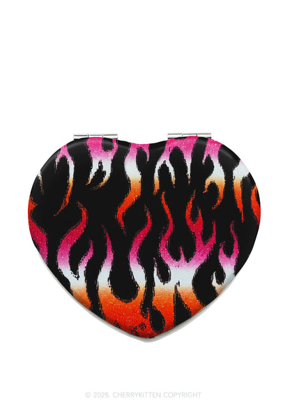 Lesbian Flame Pride Y2K Folding Makeup Mirror Cherrykitten