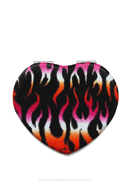 Lesbian Flame Pride Y2K Folding Makeup Mirror Cherrykitten