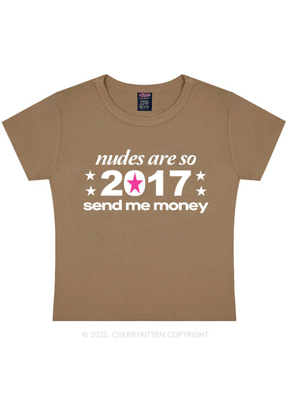 Nxdes Send Me Money Y2K Baby Tee Cherrykitten