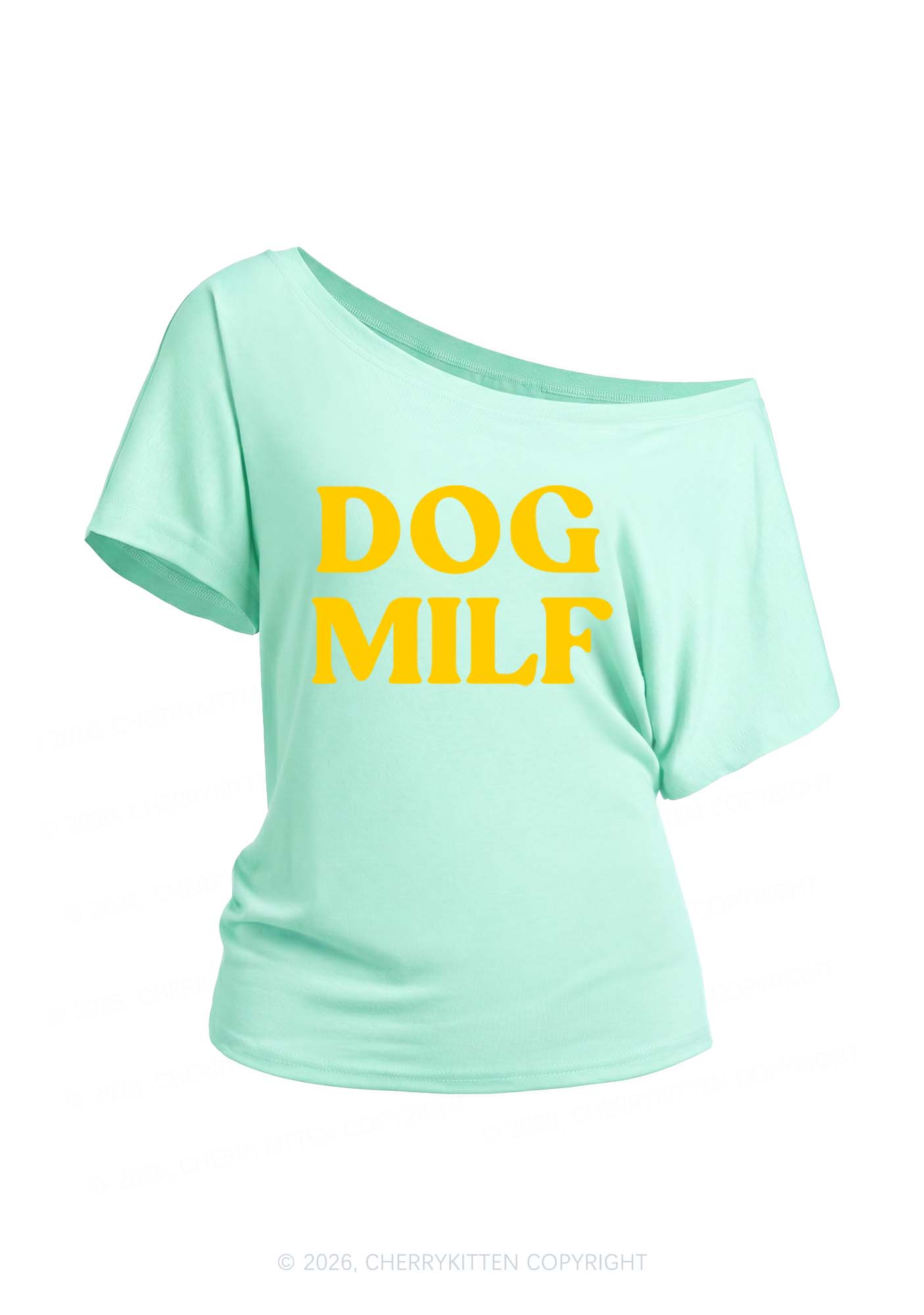 Dog Mxxf Y2K Off Shoulder Tee Cherrykitten