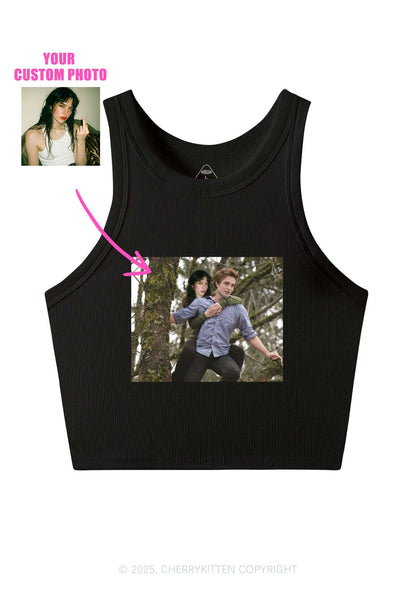 Custom Face Y2K Crop Tank Top Cherrykitten