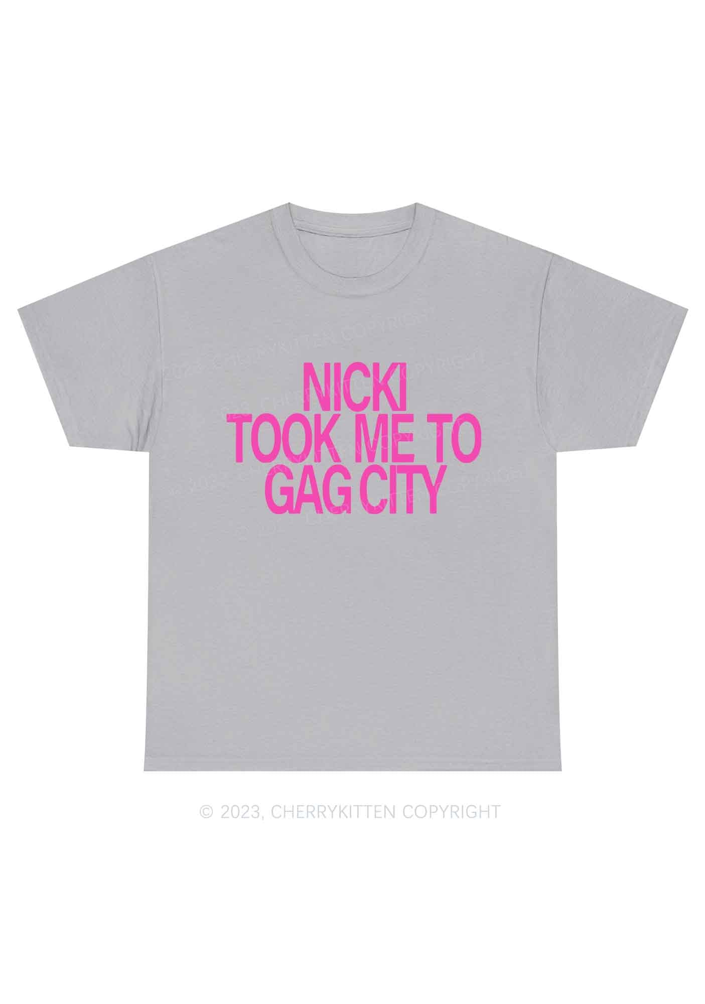 Took Me To Gag City Y2K Chunky Shirt Cherrykitten