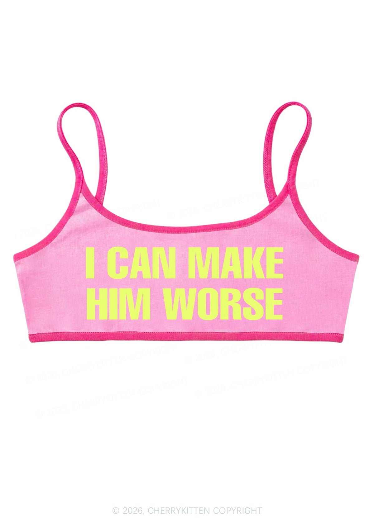 I Can Make Him Worse Y2K Super Crop Cami Cherrykitten