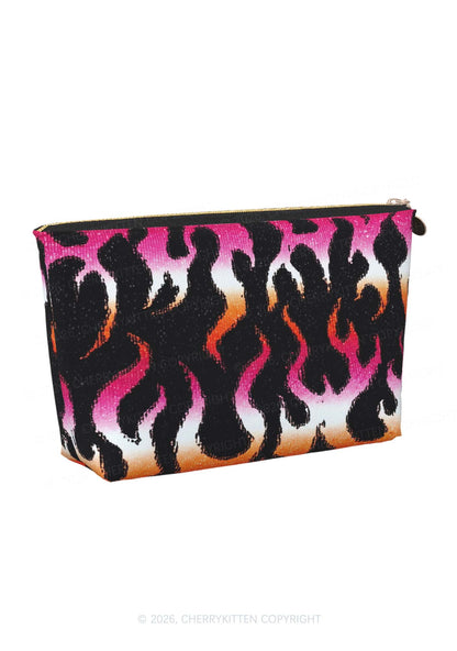 Lesbian Flame Pride Y2K Makeup Bag Cherrykitten