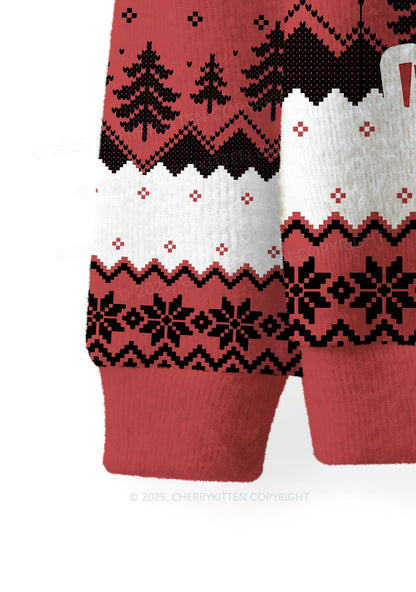 All Need Dr Pepper Y2K Christmas Knit Sweatshirt Cherrykitten