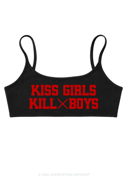 Kiss Girls Kill Boys Pride Y2K Super Crop Cami Cherrykitten