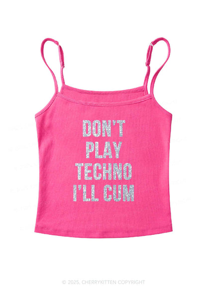 Glitter Dont Play Techno Y2K Spaghetti Strap Cami Cherrykitten
