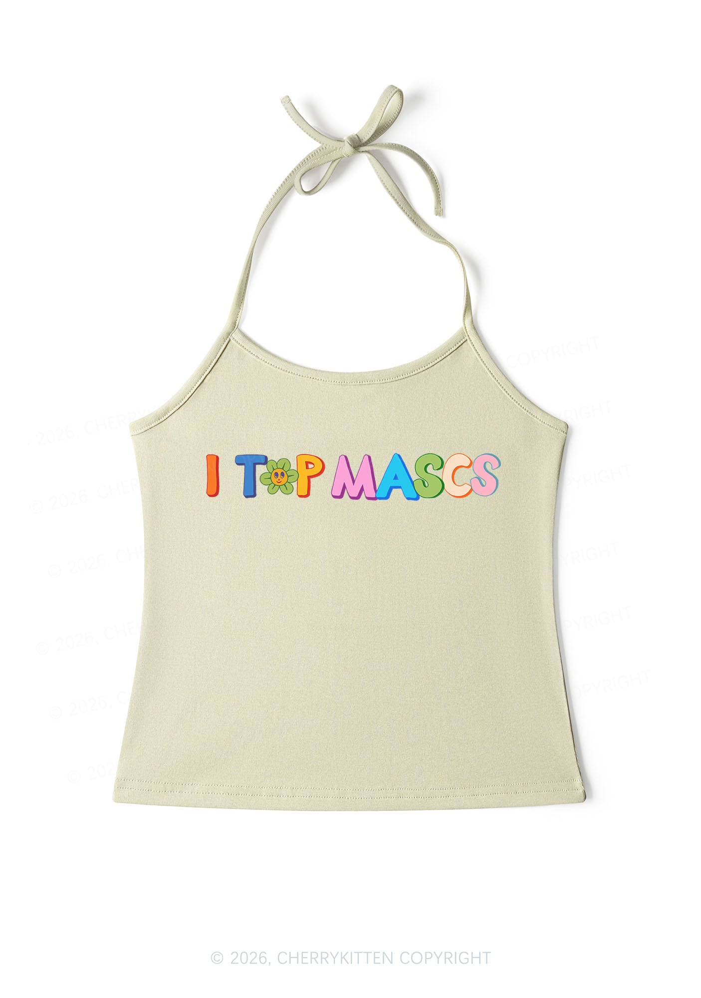 I Top Mascs Pride Y2K Halter Neck Cami Cherrykitten