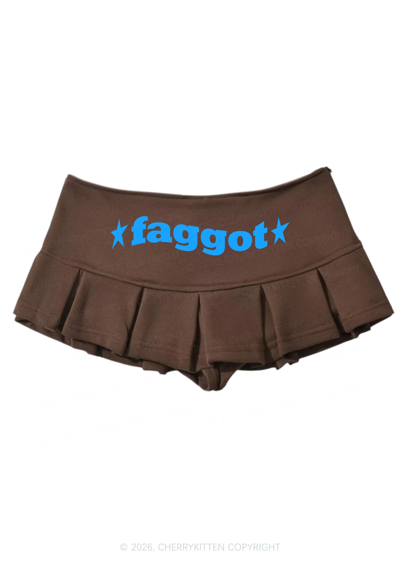 Faggot Star Pride Y2K Mini Pleated Skirts Cherrykitten