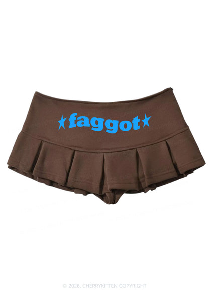 Faggot Star Pride Y2K Mini Pleated Skirts Cherrykitten