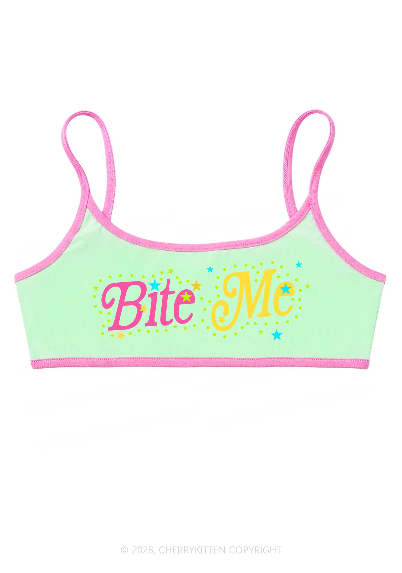 Bite Me Y2K Super Crop Cami Cherrykitten