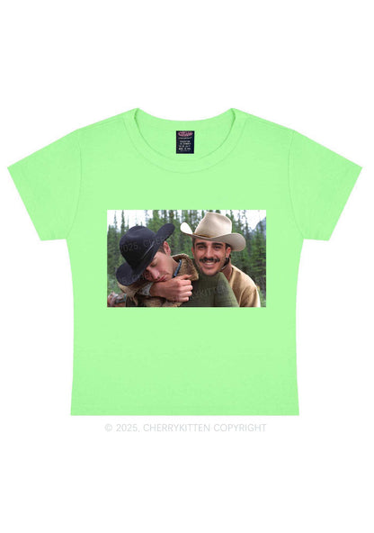 Custom Gay Cowboy Pride Y2K Baby Tee Cherrykitten