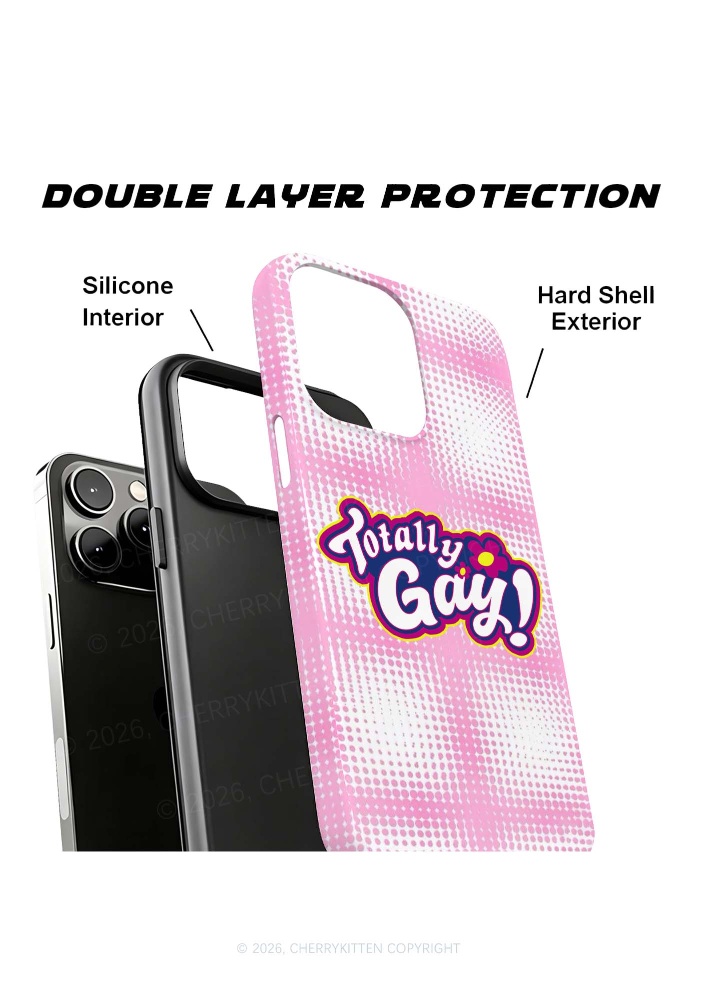 Totally Gay Pride Y2K Phone Case Cherrykitten