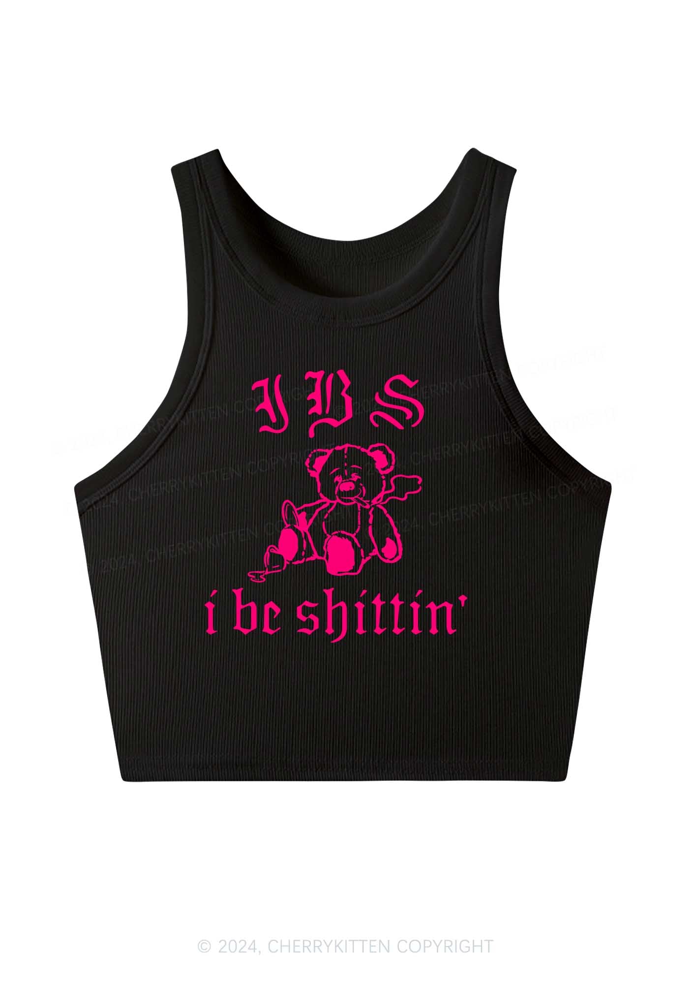 I Be Shitting Y2K Crop Tank Top Cherrykitten