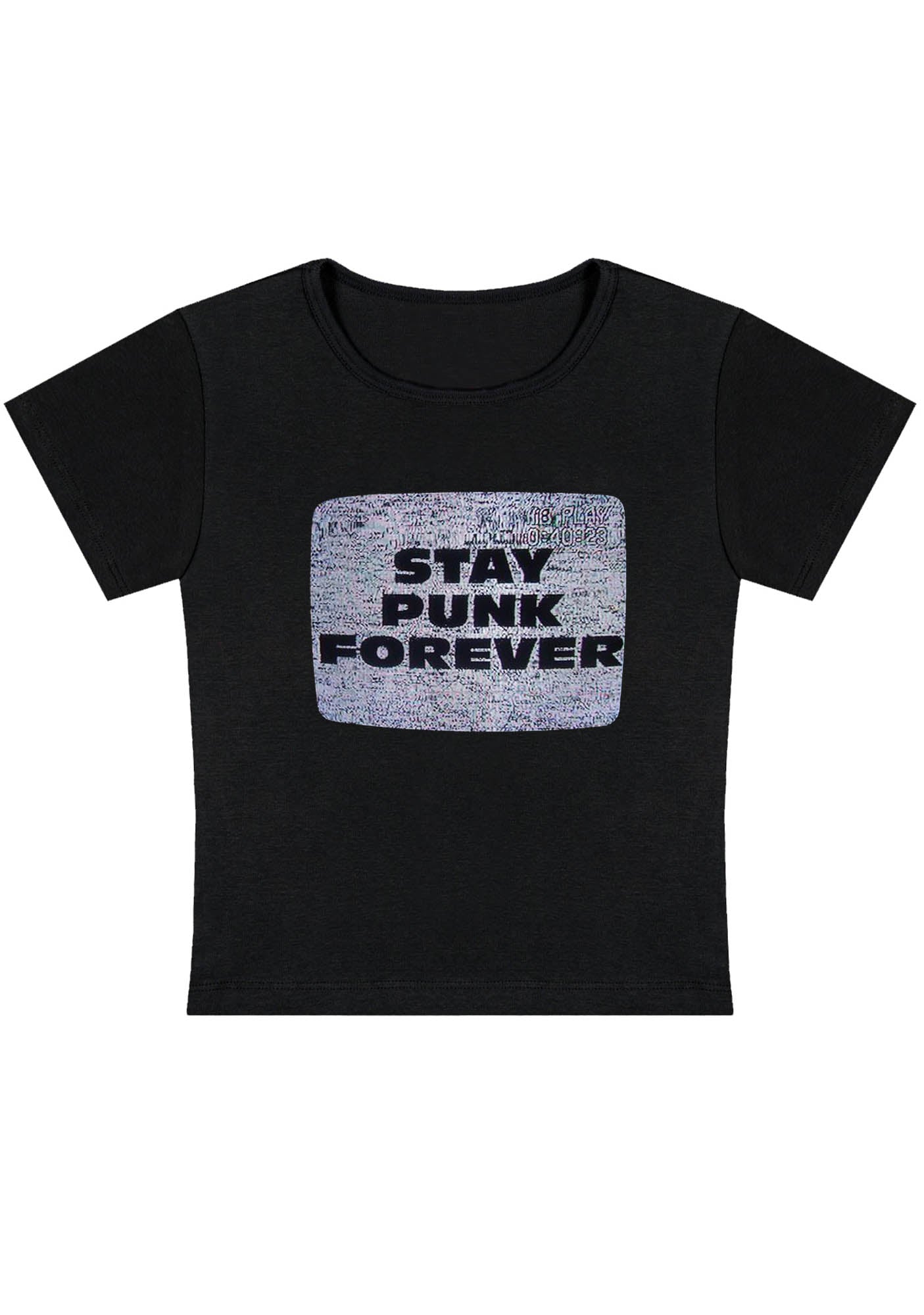 Stay Punk Forever Y2K Baby Tee