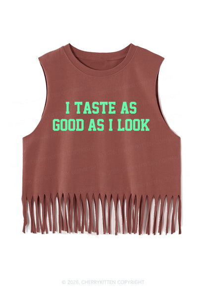 Taste Good Y2K Fringe Tank Top Cherrykitten