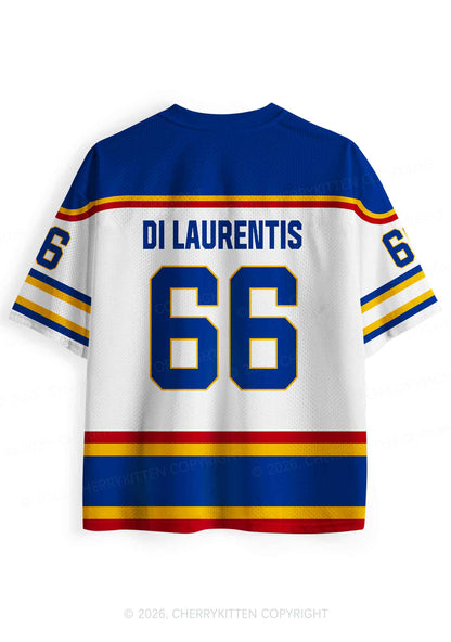 Retro White Hockey Team DL Y2K Sport Jersey Shirts Cherrykitten