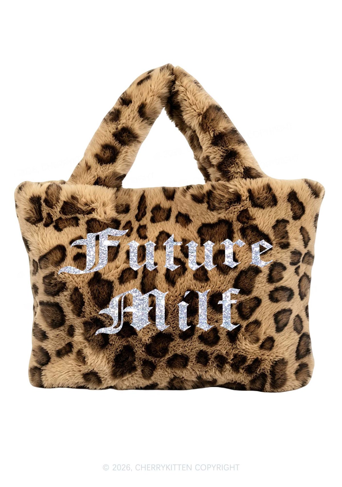 Glitter Future Mxxf Y2K Plush Leopard Handbag Cherrykitten