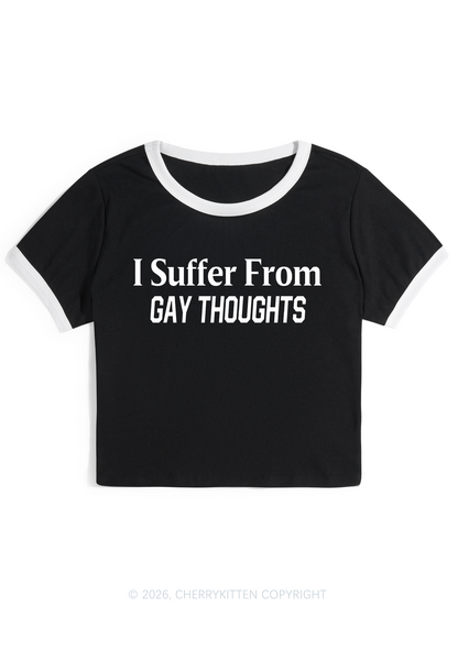 Suffer From Gay Thoughts Pride Y2K Ringer Tee Cherrykitten