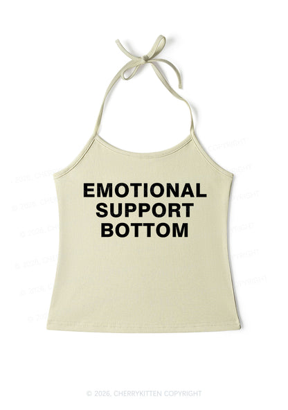 Emotional Support Bottom Pride Y2K Halter Neck Cami Cherrykitten