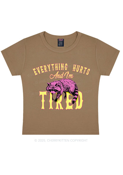 I Am Tried Y2K Baby Tee Cherrykitten