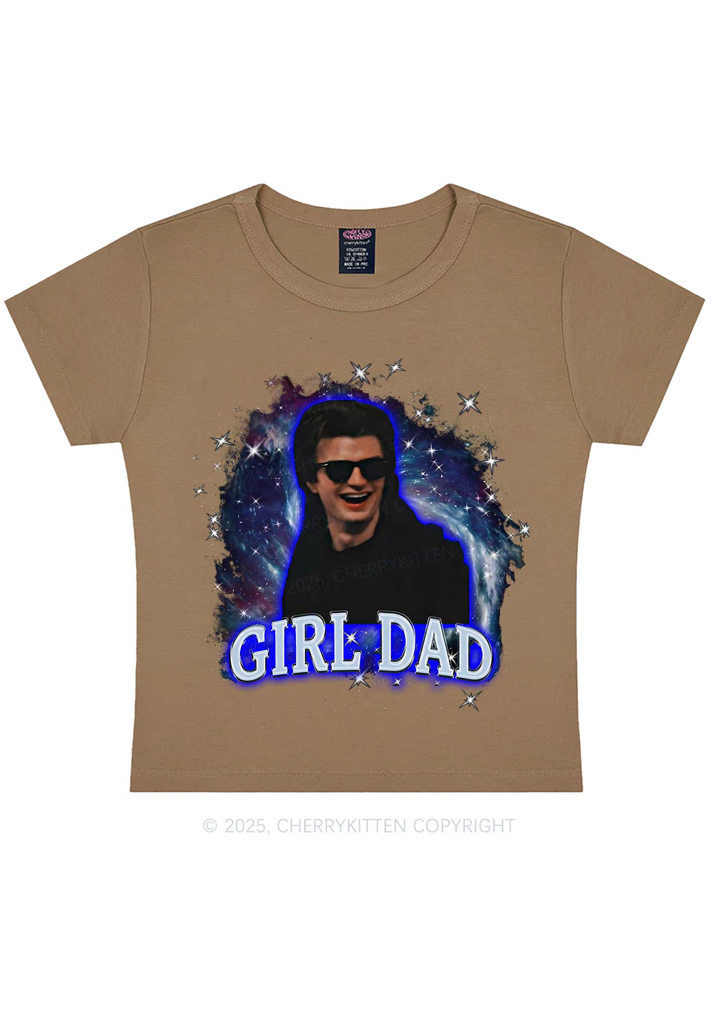 Girl Dad Starry Sky Y2K Baby Tee Cherrykitten