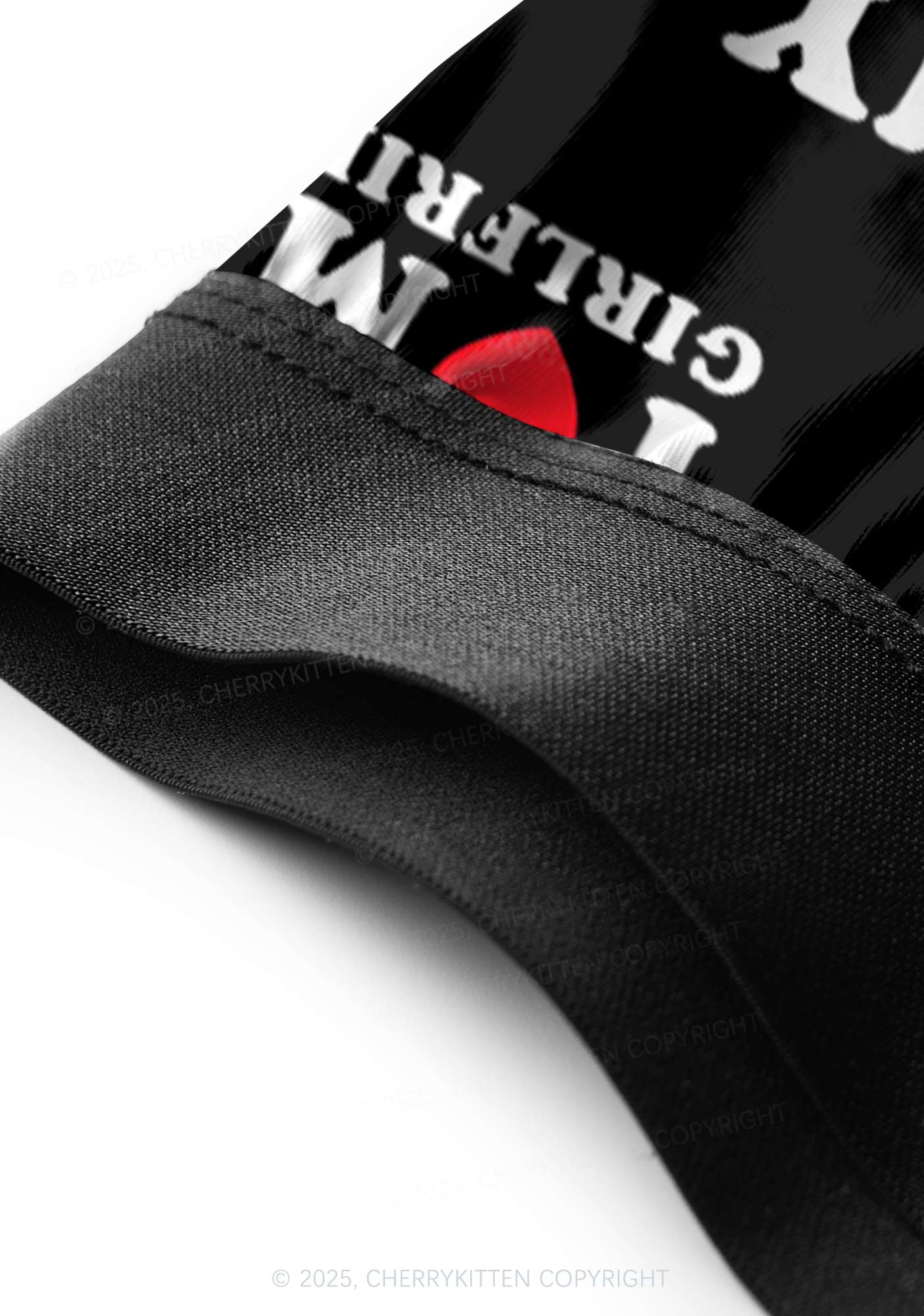 I Love My BF GF Valentine's Day Y2K Print Couples Boxer Thong Set Cherrykitten