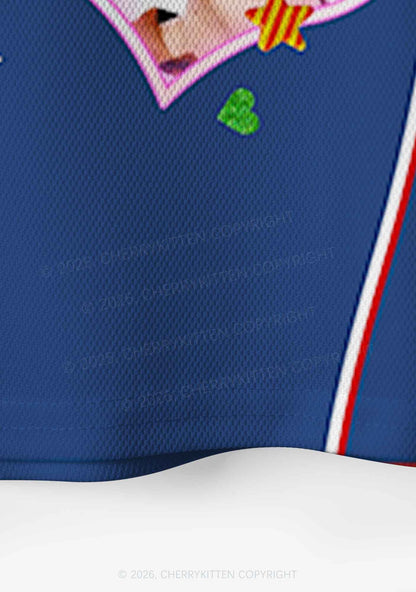 Blue Slxt For My Gay BF HR Y2K Crop Sport Jersey Shirts Cherrykitten