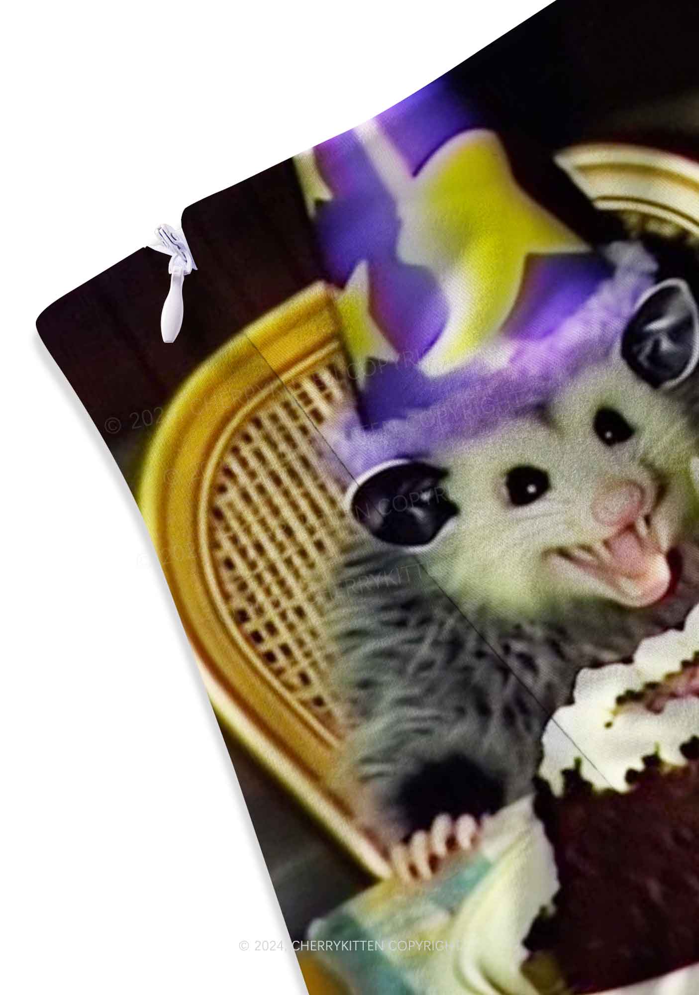 Birthday Rat Y2K Print Mini Skirt Cherrykitten
