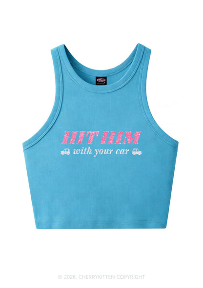 Glitter Hit Him Y2K Crop Tank Top Cherrykitten