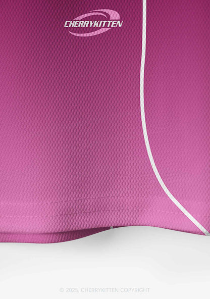 Custom Pink K Pony Y2K Crop Sport Jersey Shirts Cherrykitten
