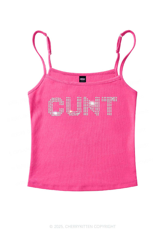 Rhinestone Cxxt Y2K Spaghetti Strap Cami Cherrykitten