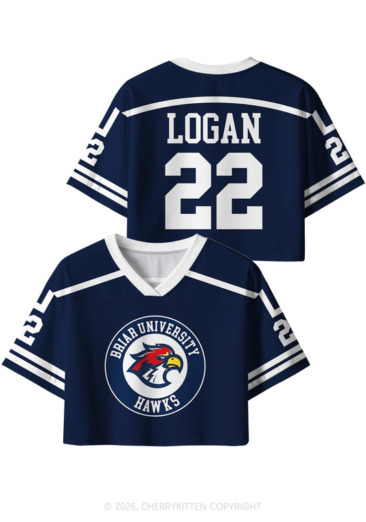 College Hockey Team JL Y2K Crop Sport Jersey Shirts Cherrykitten