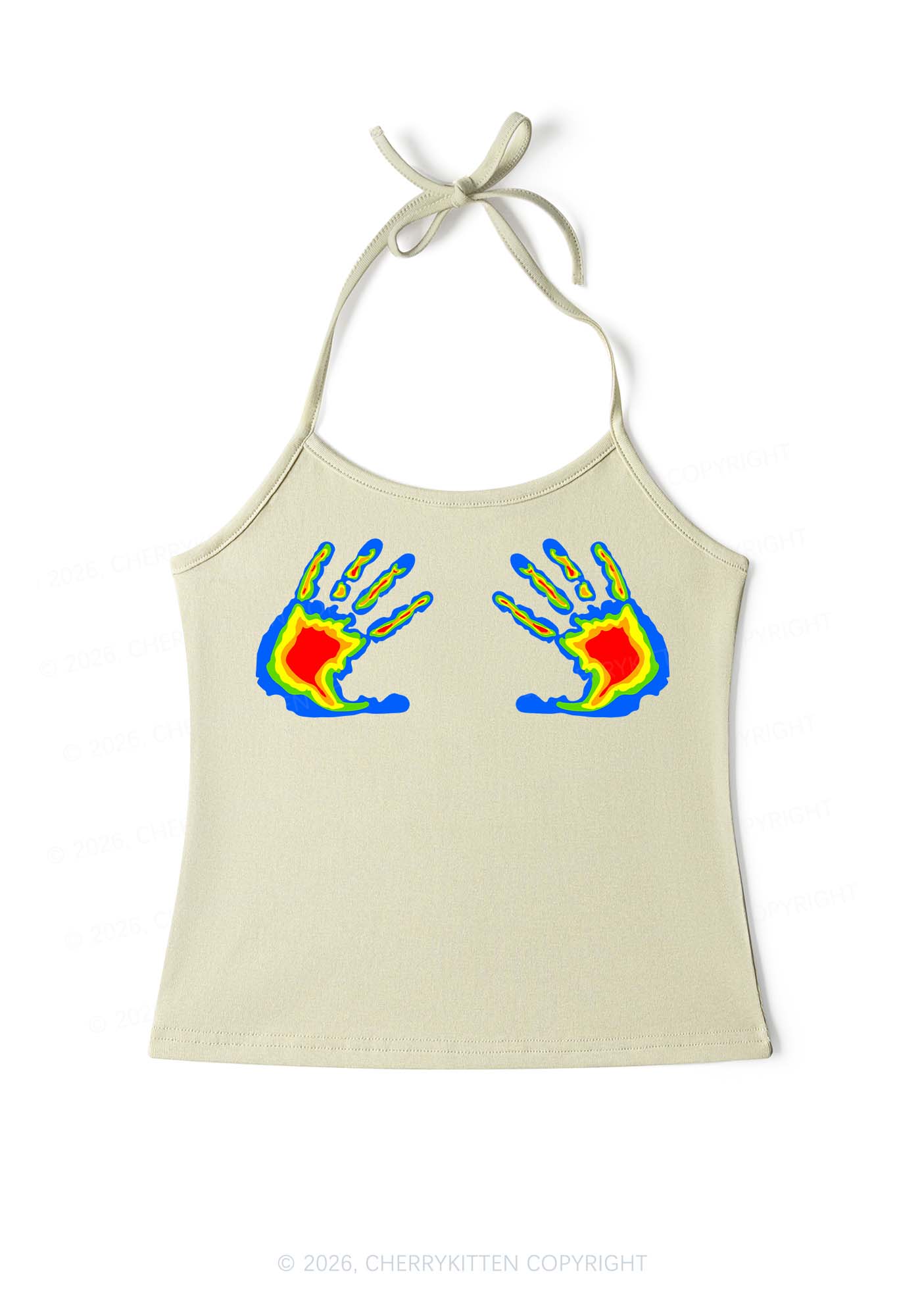 Thermal Hands Y2K Halter Neck Cami Cherrykitten
