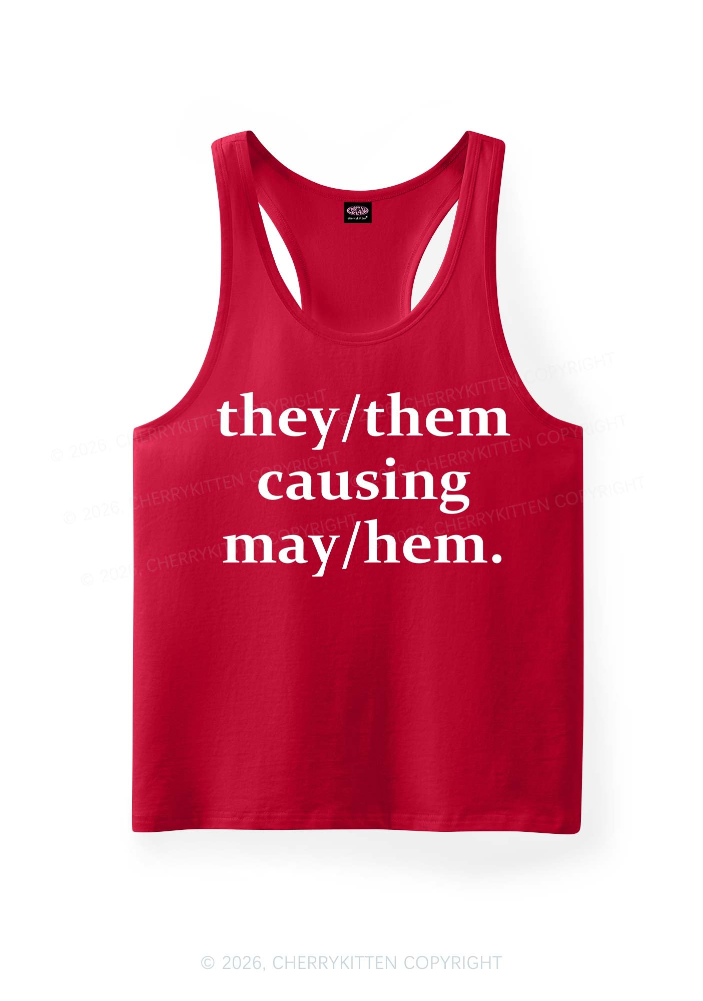 They Causing May Pride Y2K Men Racerback Tank Top Cherrykitten
