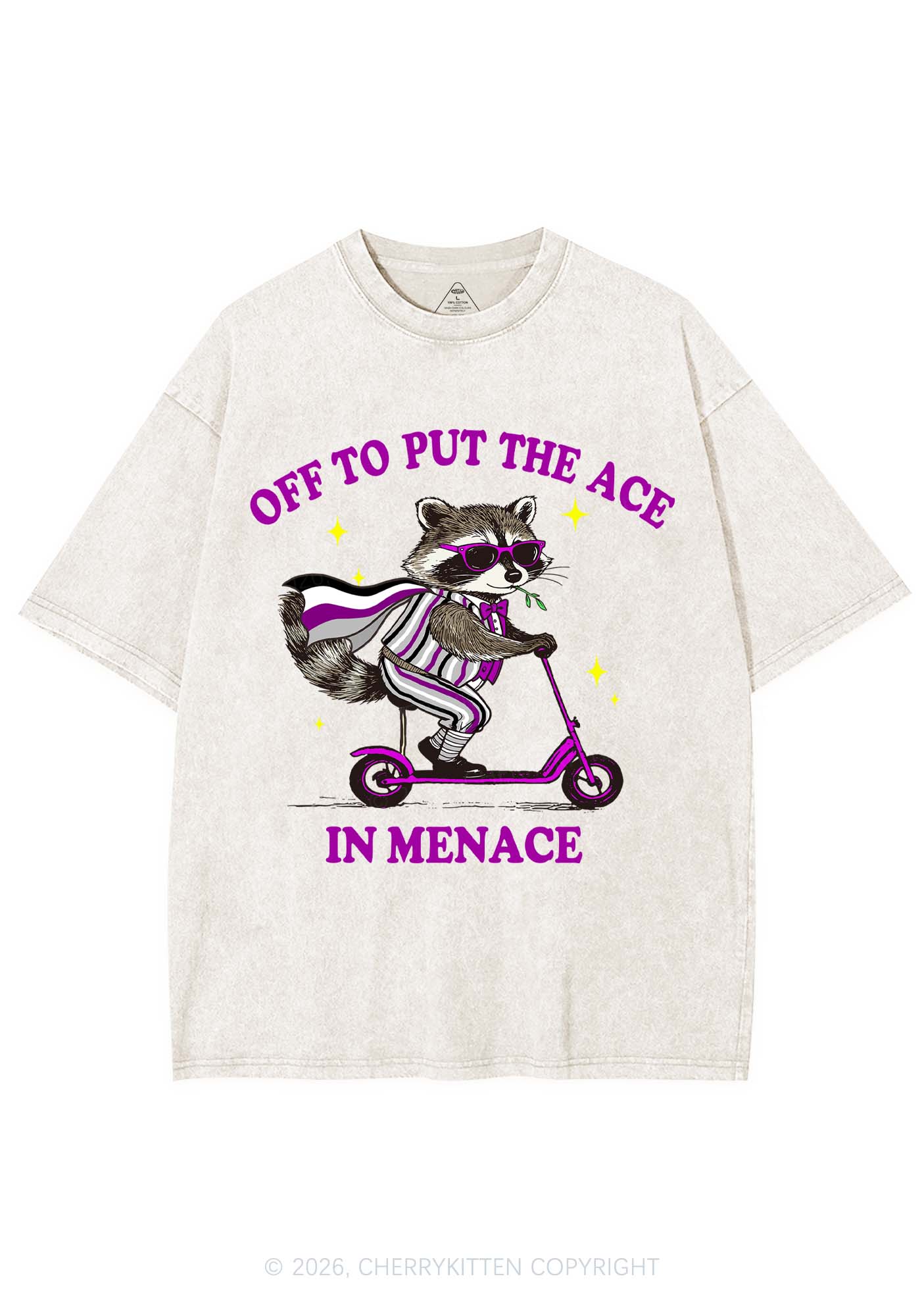 Put The Ace In Menace Pride Y2K Shirts Washed Tee Cherrykitten