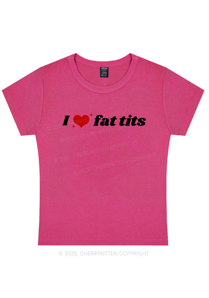 I Love Fat Txts Y2K Baby Tee Cherrykitten