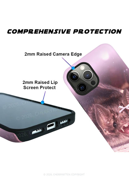 Halloween Pink Bow Bat Y2K Phone Case Cherrykitten