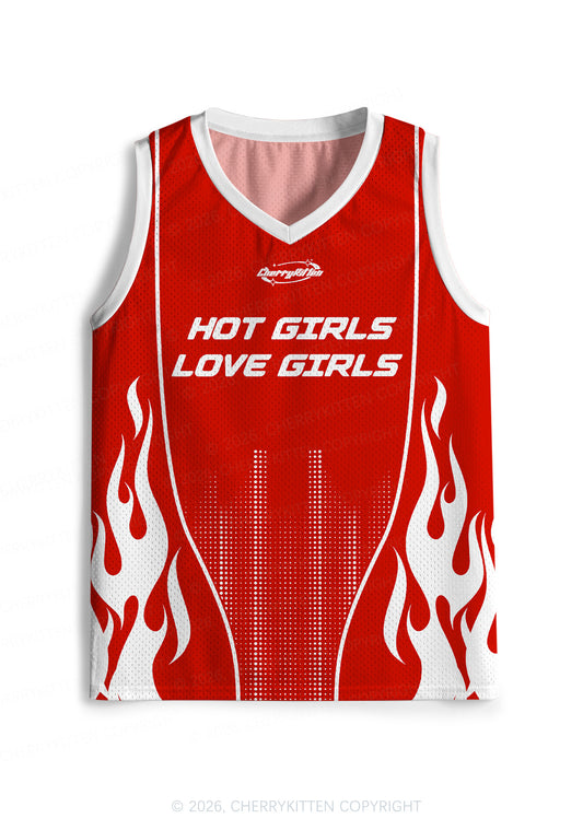 Hot Girls Love Girls Pride Y2K Sport Jersey Tank Cherrykitten