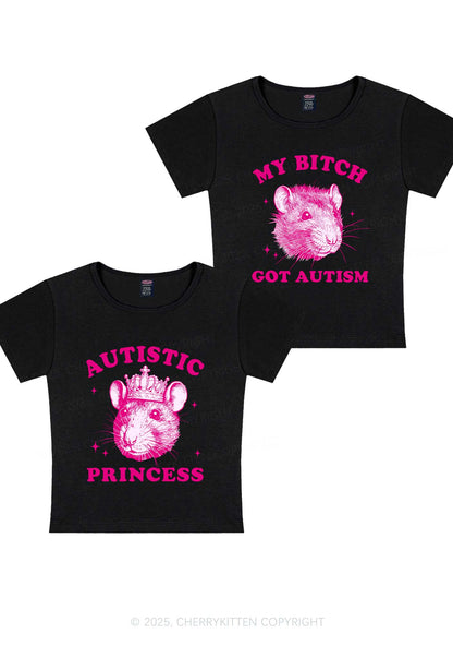 Autistic Princess Rats Y2K Valentine's Day Baby Tee Cherrykitten