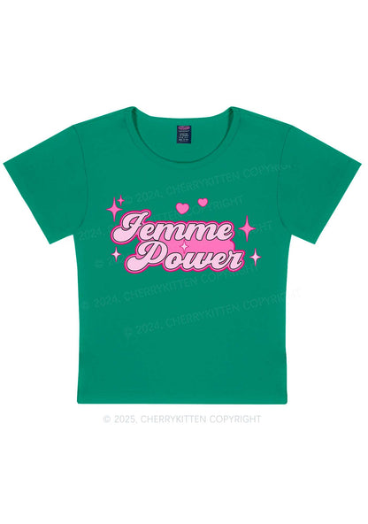 Femme Power Y2K Baby Tee Cherrykitten