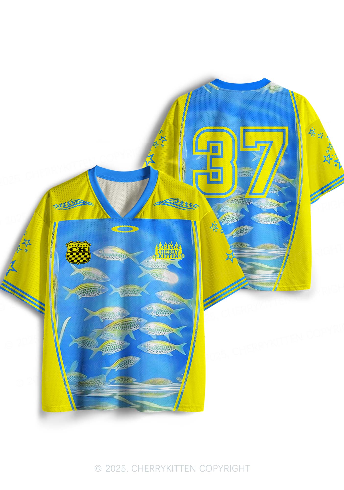 Custom Undersea Fish Y2K Sport Jersey Shirts Cherrykitten