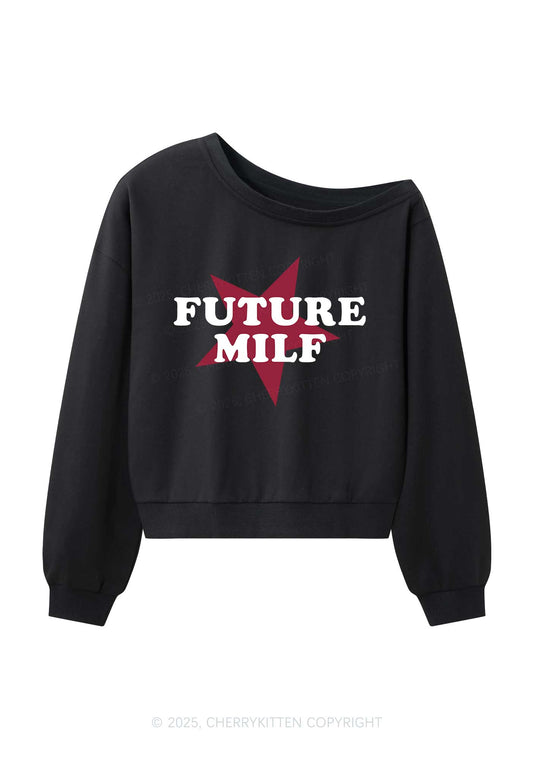 Future Mxxf Y2K Off Shoulder Sweatshirts Cherrykitten