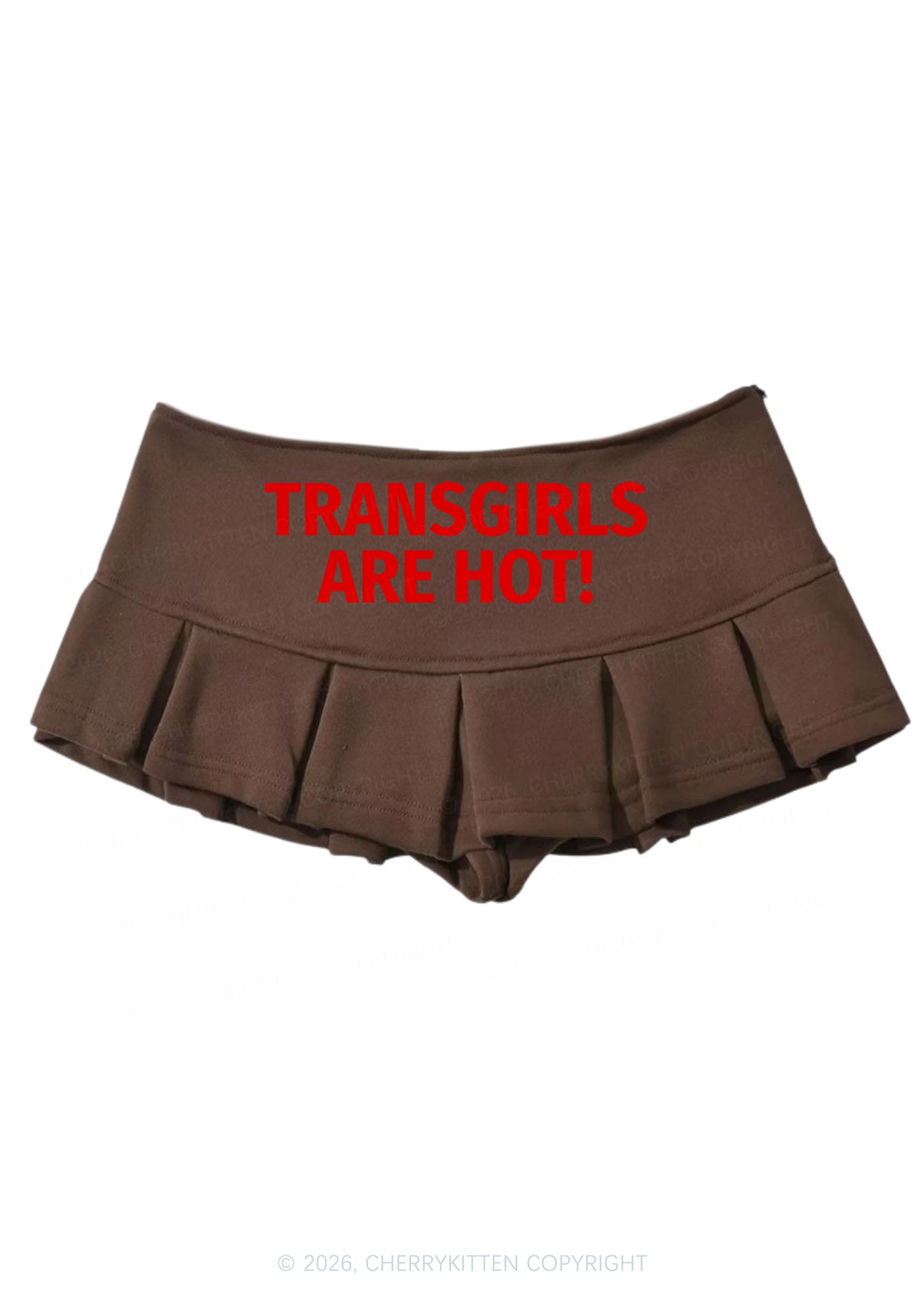 Transgirls Are Hot Pride Y2K Mini Pleated Skirts Cherrykitten