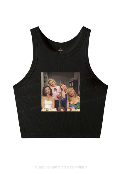 Girl Puzzled Y2K Crop Tank Top Cherrykitten