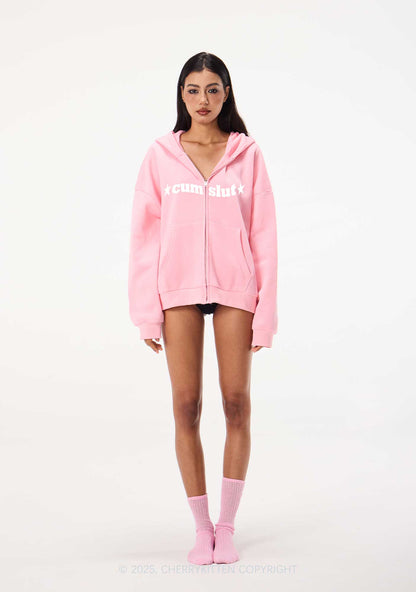 Cxmslxt Y2K Bunny Ear Zip Hoodie Cherrykitten